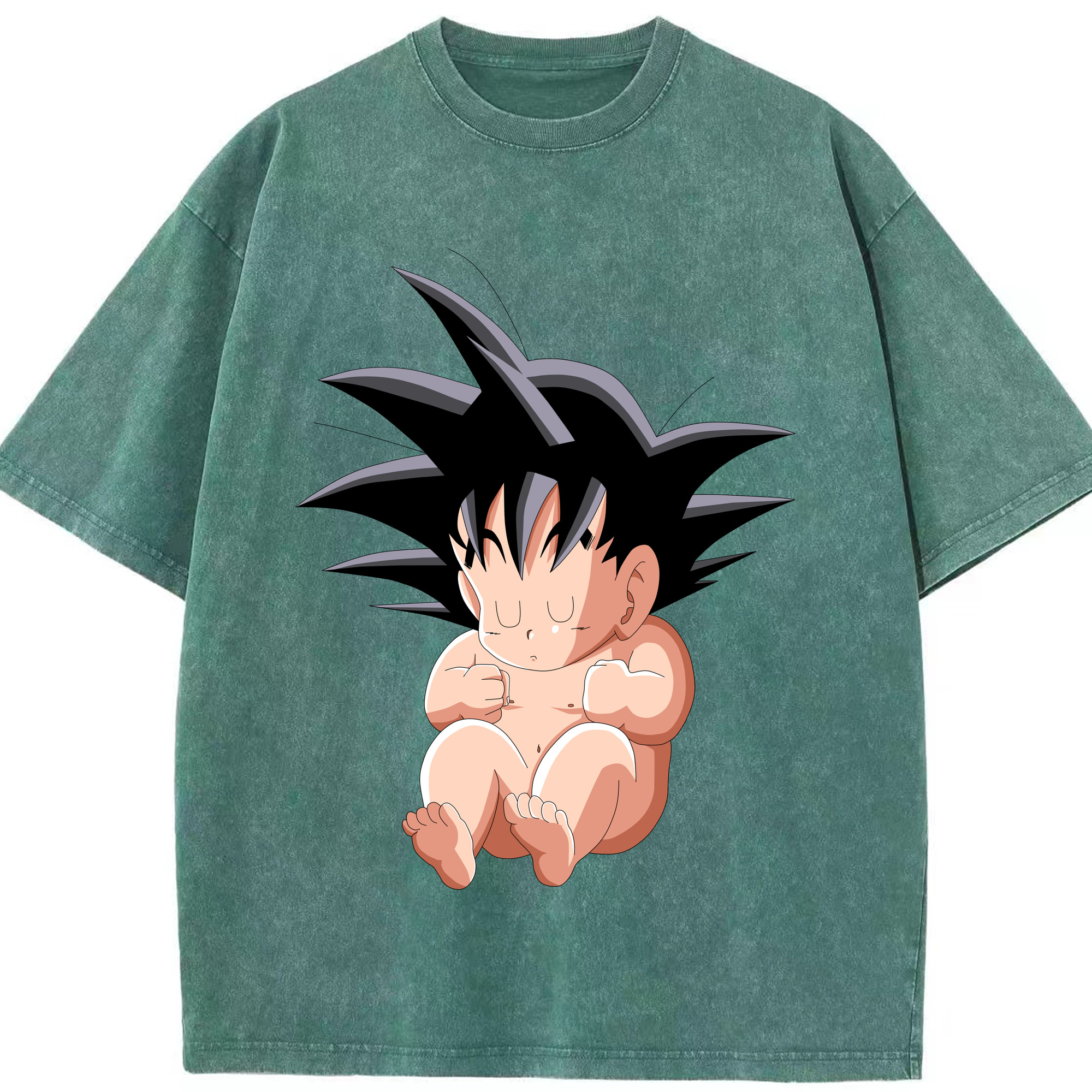 （画像用） ドラゴンボール 孫悟空（そん ごくう）Son Goku カカロット DRAGON BALL Kakarotto 綿100% ヴィンテージ風 半袖Tシャツ（フロントプリント）